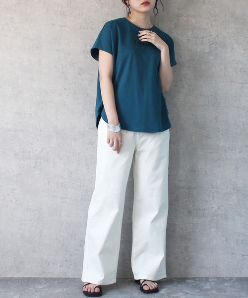 SELECT LEVERY(セレクトリベリー)の「接触冷感 UVカット 吸汗速乾 デニムワイドパンツ(デニムパンツ・レディース・ワンウォッシュ/ライトブルー/ネイビー/ホワイト・SMALL/MEDIUM/LARGE/X-LARGE)」の18枚目の写真