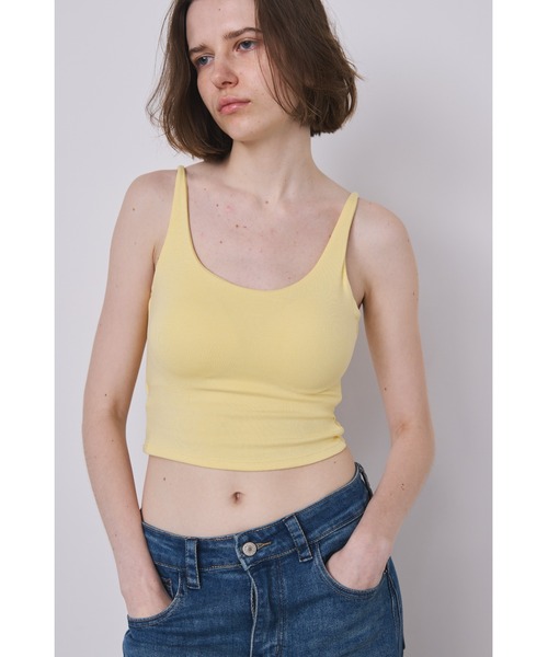 un/neu（アンノイ）の「タンクライクバックオープンキャミ / カップ付き（キャミソール・レディース・ブラック/イエロー/ホワイト・FREE）」の17枚目の写真