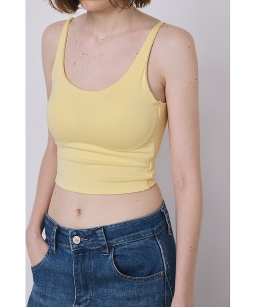 un/neu（アンノイ）の「タンクライクバックオープンキャミ / カップ付き（キャミソール・レディース・ブラック/イエロー/ホワイト・FREE）」の19枚目の写真