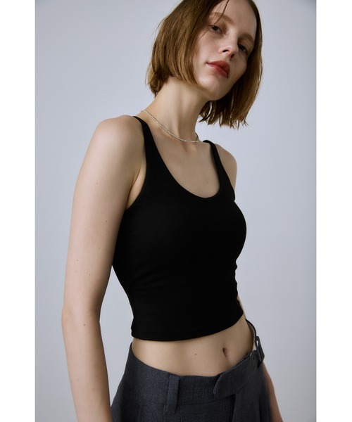 un/neu（アンノイ）の「タンクライクバックオープンキャミ / カップ付き（キャミソール・レディース・ブラック/イエロー/ホワイト・FREE）」の5枚目の写真