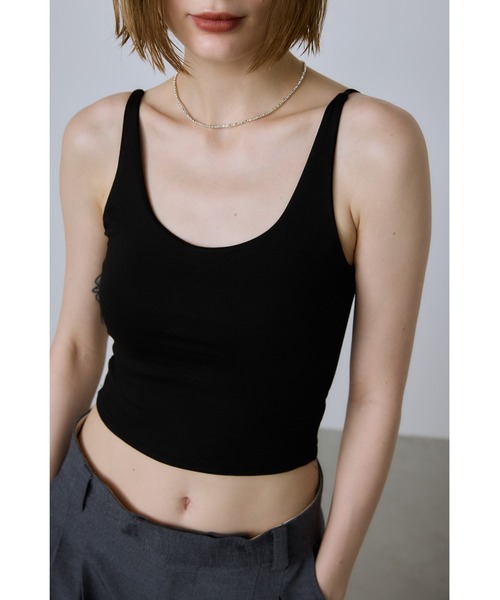 un/neu（アンノイ）の「タンクライクバックオープンキャミ / カップ付き（キャミソール・レディース・ブラック/イエロー/ホワイト・FREE）」の7枚目の写真