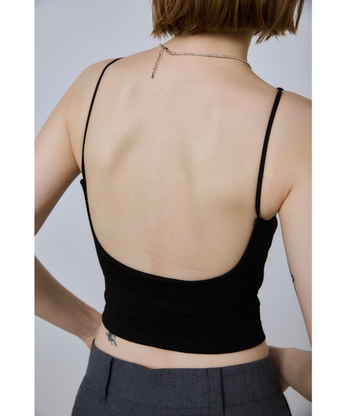 un/neu（アンノイ）の「タンクライクバックオープンキャミ / カップ付き（キャミソール・レディース・ブラック/イエロー/ホワイト・FREE）」の8枚目の写真