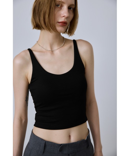 un/neu（アンノイ）の「タンクライクバックオープンキャミ / カップ付き（キャミソール・レディース・ブラック/イエロー/ホワイト・FREE）」の9枚目の写真