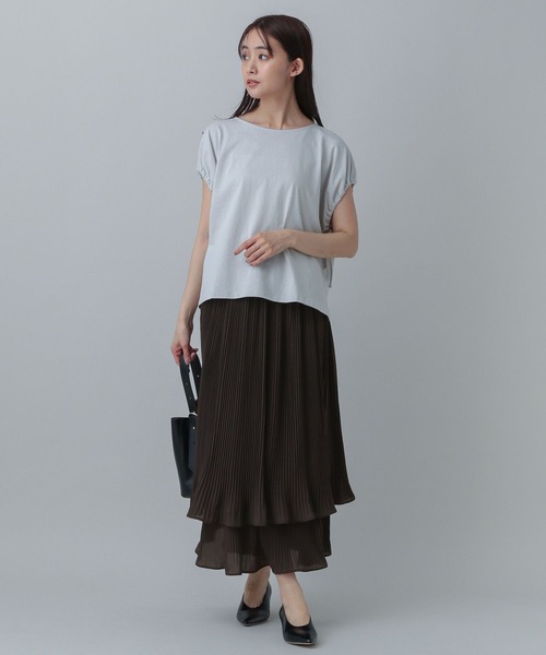 GLOBAL WORK（グローバルワーク）の「MATINEE LINE/プリーツティアードスカート/496977（スカート・レディース・ダークブラウン/ブラック/オフホワイト・MEDIUM/LARGE）」の18枚目の写真