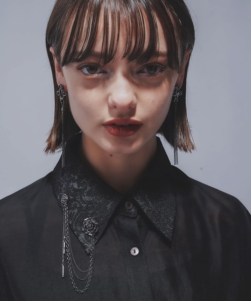 HARE（ハレ）の「モチーフチェーンブローチ(HARE)（ブローチ/コサージュ・レディース・ブラック/シルバー/シルバー系その他・FREE）」の4枚目の写真