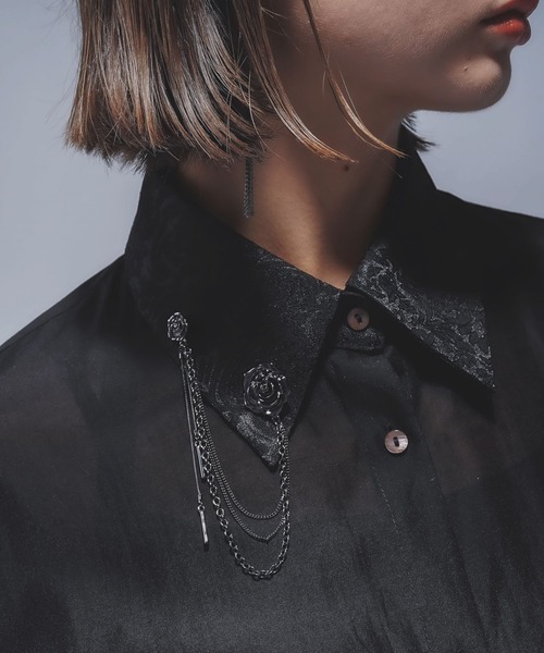 HARE（ハレ）の「モチーフチェーンブローチ(HARE)（ブローチ/コサージュ・レディース・ブラック/シルバー/シルバー系その他・FREE）」の6枚目の写真