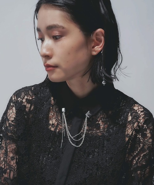 HARE（ハレ）の「モチーフチェーンブローチ(HARE)（ブローチ/コサージュ・レディース・ブラック/シルバー/シルバー系その他・FREE）」の16枚目の写真