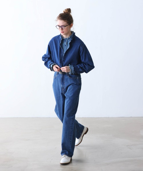 Kelen（ケレン）の「「KELEN / ケレン」フリルデザインデニムシャツ