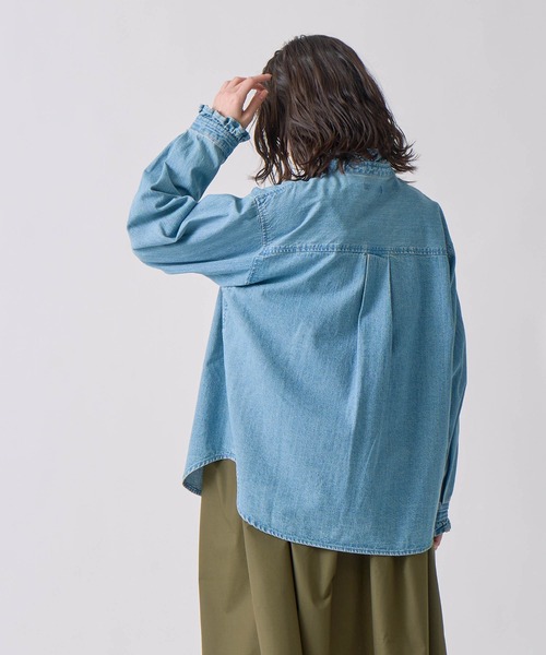 ブラウス シャツ 「KELEN / ケレン」フリルデザインデニムシャツ レディース Kelen ブラウス シャツ 「KELEN / ケレン」フリルデザインデニム