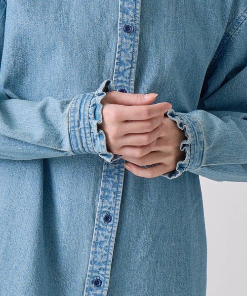 Kelen（ケレン）の「「KELEN / ケレン」フリルデザインデニムシャツ