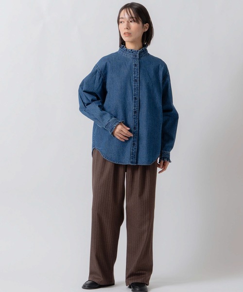 Kelen(ケレン)の「「KELEN / ケレン」フリルデザインデニムシャツ(シャツ/ブラウス・レディース・ライトインディゴブルー/ブルー・S/M)」の9枚目の写真