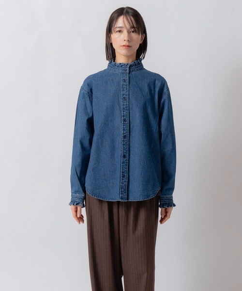 Kelen(ケレン)の「「KELEN / ケレン」フリルデザインデニムシャツ(シャツ/ブラウス・レディース・ライトインディゴブルー/ブルー・S/M)」の15枚目の写真