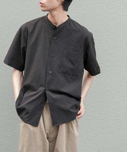 FORK&SPOON(フォークアンドスプーン)の「FORK&SPOON アニヴェンサッカーシャツ(シャツ/ブラウス・メンズ・ダークブラウン/ブラック・4/5)」の15枚目の写真