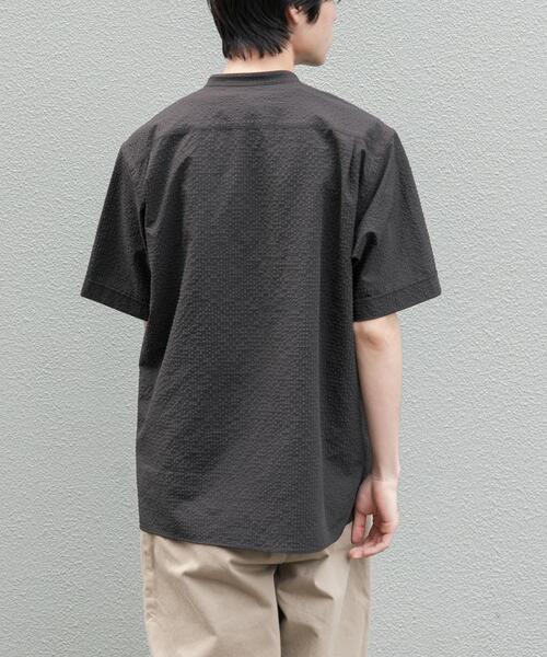 FORK&SPOON(フォークアンドスプーン)の「FORK&SPOON アニヴェンサッカーシャツ(シャツ/ブラウス・メンズ・ダークブラウン/ブラック・4/5)」の16枚目の写真