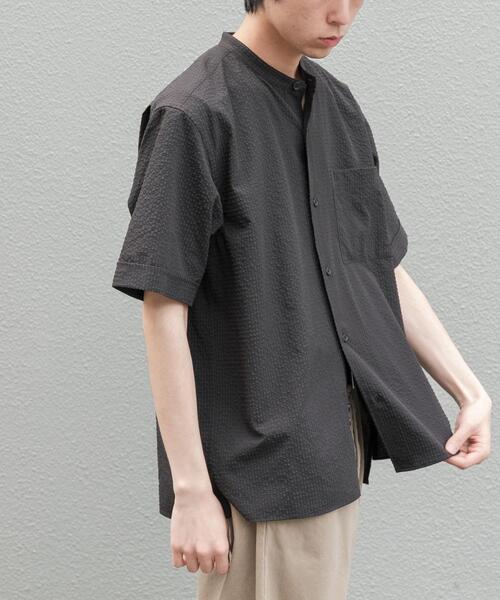 FORK&SPOON(フォークアンドスプーン)の「FORK&SPOON アニヴェンサッカーシャツ(シャツ/ブラウス・メンズ・ダークブラウン/ブラック・4/5)」の17枚目の写真