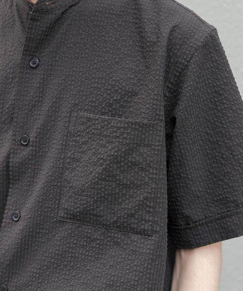 FORK&SPOON(フォークアンドスプーン)の「FORK&SPOON アニヴェンサッカーシャツ(シャツ/ブラウス・メンズ・ダークブラウン/ブラック・4/5)」の19枚目の写真