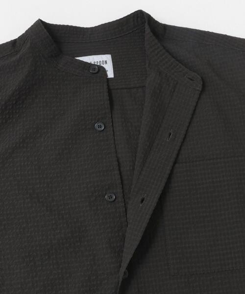 FORK&SPOON(フォークアンドスプーン)の「FORK&SPOON アニヴェンサッカーシャツ(シャツ/ブラウス・メンズ・ダークブラウン/ブラック・4/5)」の22枚目の写真