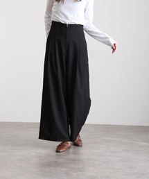 PourVous（プールヴー）の「フロントジップタックワイドパンツ（その他パンツ）」