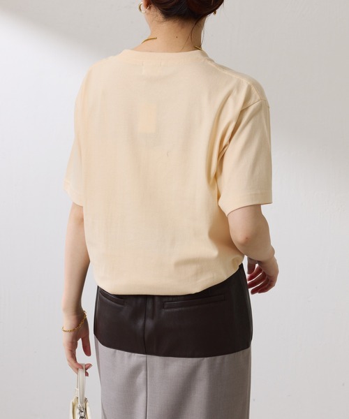 COLLAGE GALLARDAGALANTE(コラージュガリャルダガランテ)の「【OT】NOR FOLK半袖ロゴT(Tシャツ/カットソー・レディース・ネイビー/サンドベージュ・FREE)」の7枚目の写真