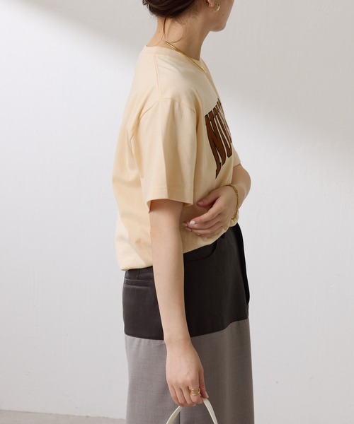 COLLAGE GALLARDAGALANTE(コラージュガリャルダガランテ)の「【OT】NOR FOLK半袖ロゴT(Tシャツ/カットソー・レディース・ネイビー/サンドベージュ・FREE)」の8枚目の写真