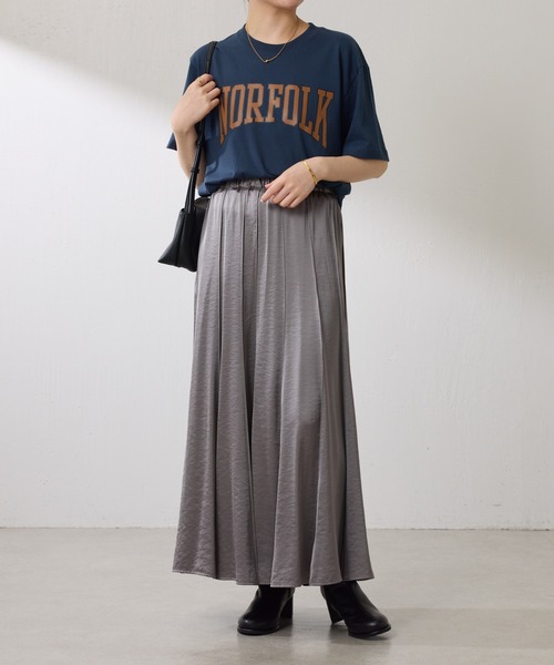 COLLAGE GALLARDAGALANTE(コラージュガリャルダガランテ)の「【OT】NOR FOLK半袖ロゴT(Tシャツ/カットソー・レディース・ネイビー/サンドベージュ・FREE)」の14枚目の写真
