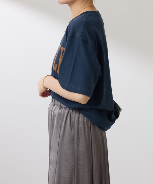 COLLAGE GALLARDAGALANTE(コラージュガリャルダガランテ)の「【OT】NOR FOLK半袖ロゴT(Tシャツ/カットソー・レディース・ネイビー/サンドベージュ・FREE)」の16枚目の写真