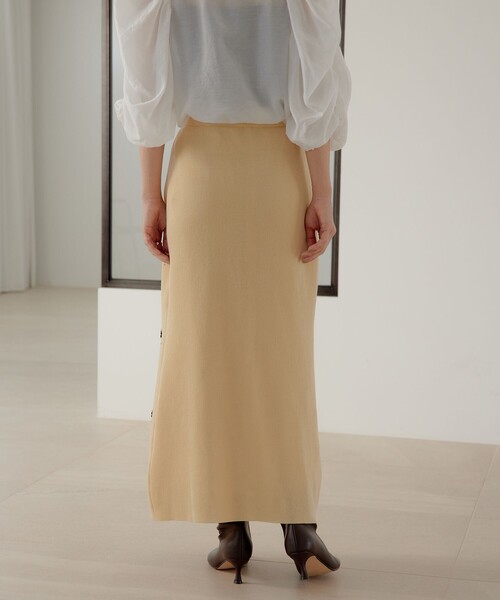 <EMMEL REFINES>EM フラワービジュー ニット スカート UNITED ARROWS green label relaxing｜<EMMEL REFINES>EM フラワー