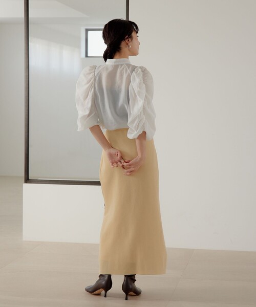 セール】＜EMMEL REFINES＞EM フラワービジュー ニット スカート