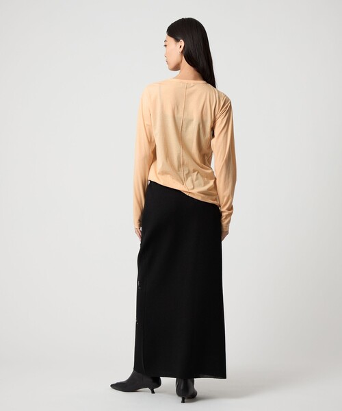 EMMEL REFINES（エメルリファインズ）の「＜EMMEL REFINES＞EM フラワービジュー ニット スカート（スカート・レディース・ブラック/ベージュ・S/M）」の14枚目の写真