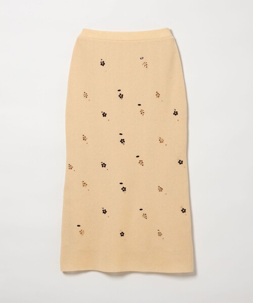 EMMEL REFINES＞EM フラワービジュー ニット スカート