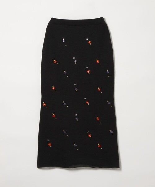 <EMMEL REFINES>EM フラワービジュー ニット スカート UNITED ARROWS green label relaxing｜<EMMEL REFINES>EM フラワー