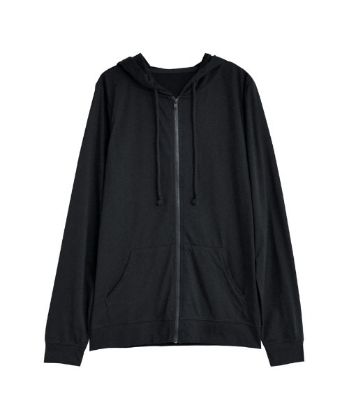 【美品】elu. UVcut パーカー 黒 美品】elu. UVcut パーカー 黒 トップス