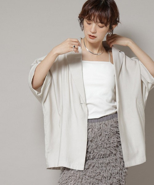 NANO universe（ナノユニバース）の「ストレッチポンチカップ付きベアトップキャミソール（キャミソール・レディース・ホワイト・S/M）」の6枚目の写真