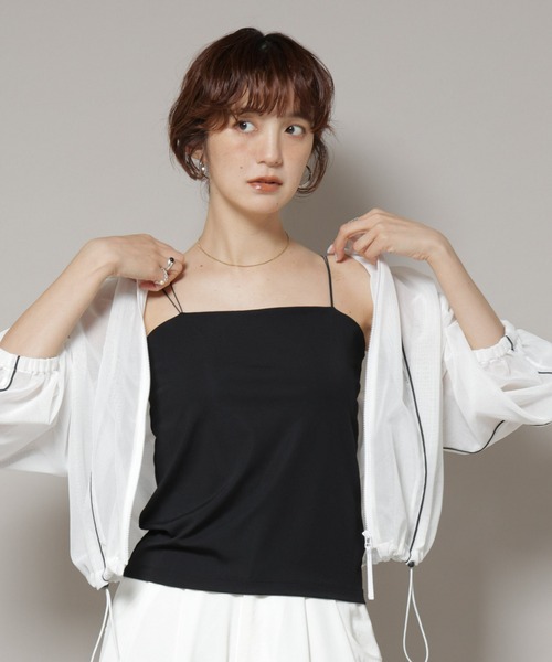 NANO universe（ナノユニバース）の「ストレッチポンチカップ付きベアトップキャミソール（キャミソール・レディース・ホワイト・S/M）」の13枚目の写真