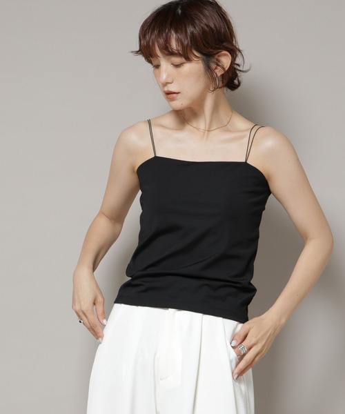 NANO universe（ナノユニバース）の「ストレッチポンチカップ付きベアトップキャミソール（キャミソール・レディース・ホワイト・S/M）」の10枚目の写真