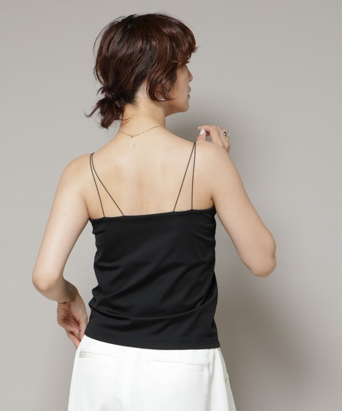 NANO universe（ナノユニバース）の「ストレッチポンチカップ付きベアトップキャミソール（キャミソール・レディース・ホワイト・S/M）」の12枚目の写真