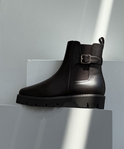 HIMIKO(ヒミコ)の「【HIMIKO】【撥水】トラックソールサイドゴアベルトブーツ/651406(ブーツ・レディース・ブラック/ダークブラウン/ブラウン・23.5cm/22.5cm/22.0cm/26.0cm/25.5cm/23.0cm/26.5cm/25.0cm/24.5cm/24.0cm/21.5cm)」の2枚目の写真