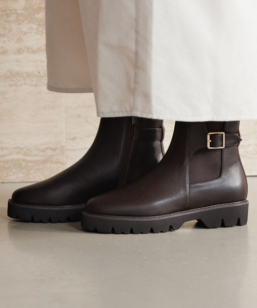 HIMIKO(ヒミコ)の「【HIMIKO】【撥水】トラックソールサイドゴアベルトブーツ/651406(ブーツ・レディース・ブラック/ダークブラウン/ブラウン・23.5cm/22.5cm/22.0cm/26.0cm/25.5cm/23.0cm/26.5cm/25.0cm/24.5cm/24.0cm/21.5cm)」の7枚目の写真