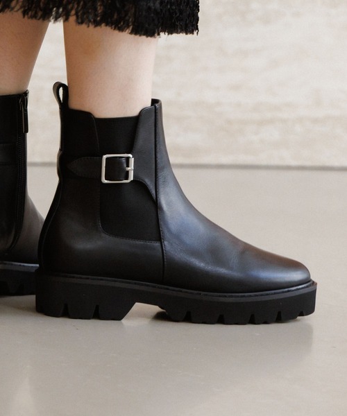 HIMIKO(ヒミコ)の「【HIMIKO】【撥水】トラックソールサイドゴアベルトブーツ/651406(ブーツ・レディース・ブラック/ダークブラウン/ブラウン・23.5cm/22.5cm/22.0cm/26.0cm/25.5cm/23.0cm/26.5cm/25.0cm/24.5cm/24.0cm/21.5cm)」の11枚目の写真