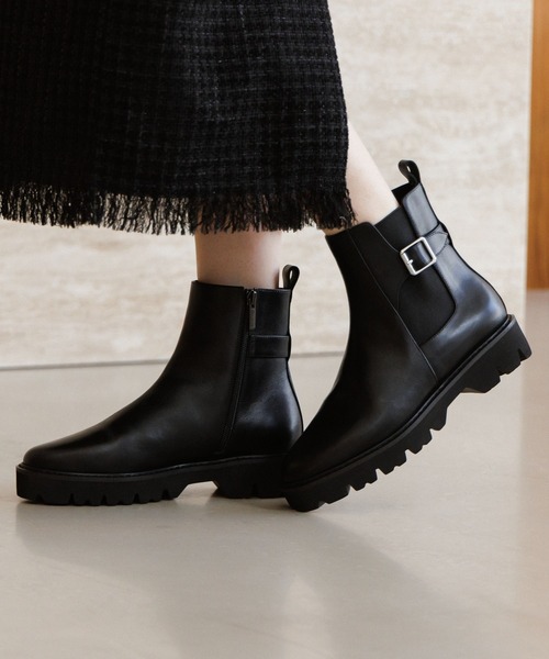 HIMIKO(ヒミコ)の「【HIMIKO】【撥水】トラックソールサイドゴアベルトブーツ/651406(ブーツ・レディース・ブラック/ダークブラウン/ブラウン・23.5cm/22.5cm/22.0cm/26.0cm/25.5cm/23.0cm/26.5cm/25.0cm/24.5cm/24.0cm/21.5cm)」の12枚目の写真