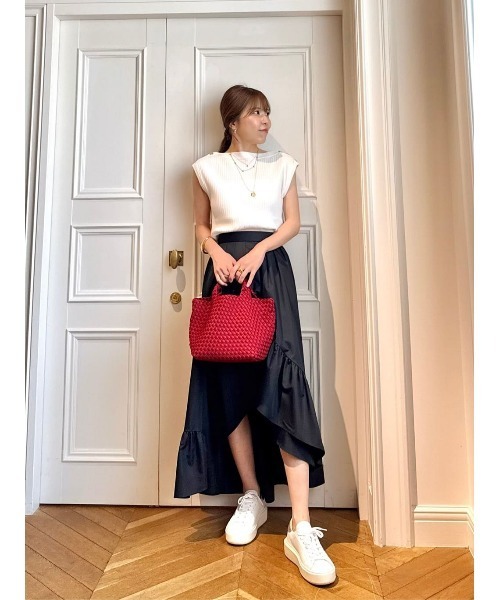 セール】【LOULOU WILLOUGHBY】レイヤーアシンメトリースカート