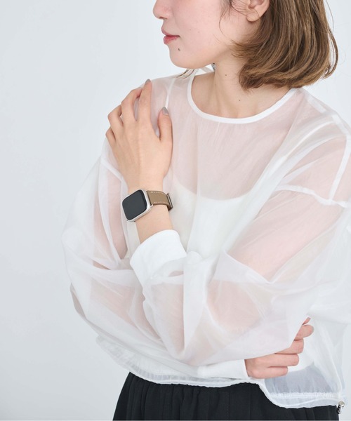 attiree(アティレー)の「アップルウォッチバンド トゴレザー 本革【38/40/41/42(Series10)mm】【42(Series1/2/3)/44/45/46/49mm】(デジタル腕時計・レディース・ブラック/ダークグリーン/イエロー/ブラウン/ネイビー/ダークブラウン/グリーン/ピンク/ホワイト/レッド/ブルー/ターコイズブルー/グレイッシュベージュ/オレンジ/ダークブルー/ブルー系その他/アイボリー・42/38)」の4枚目の写真