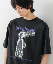 【brknhome/ブロークンホーム】アーティスティック オーバーサイズ プリントTシャツ
