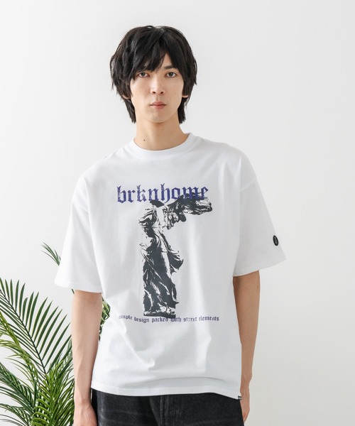 brknhome(ブロークンホーム)の「【brknhome/ブロークンホーム】アーティスティック オーバーサイズ プリントTシャツ(Tシャツ/カットソー・メンズ・ホワイト/ブラック・MEDIUM/LARGE)」の17枚目の写真