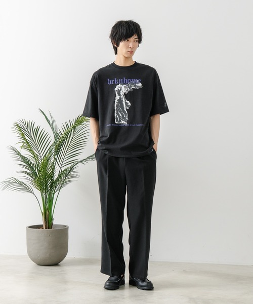 brknhome(ブロークンホーム)の「【brknhome/ブロークンホーム】アーティスティック オーバーサイズ プリントTシャツ(Tシャツ/カットソー・メンズ・ホワイト/ブラック・MEDIUM/LARGE)」の14枚目の写真