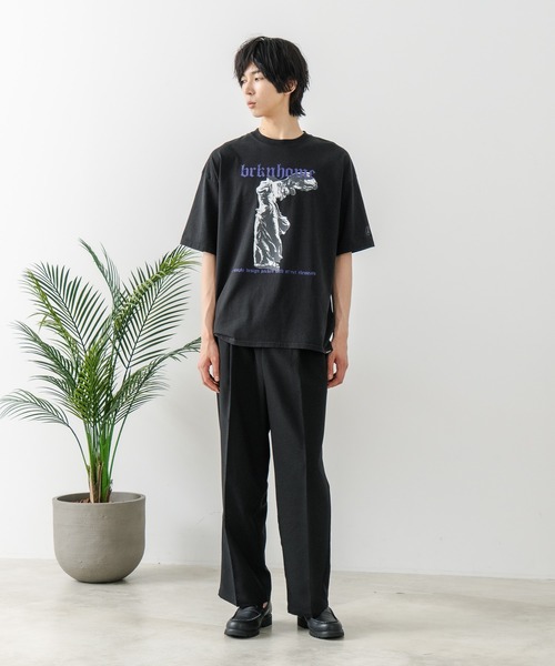 brknhome(ブロークンホーム)の「【brknhome/ブロークンホーム】アーティスティック オーバーサイズ プリントTシャツ(Tシャツ/カットソー・メンズ・ホワイト/ブラック・MEDIUM/LARGE)」の13枚目の写真