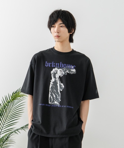 brknhome(ブロークンホーム)の「【brknhome/ブロークンホーム】アーティスティック オーバーサイズ プリントTシャツ(Tシャツ/カットソー・メンズ・ホワイト/ブラック・MEDIUM/LARGE)」の22枚目の写真