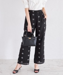 tocco closet | 【ZOZO限定】ミニフラワーエンブロイダリーパンツ　※セットアップ可能(その他パンツ)