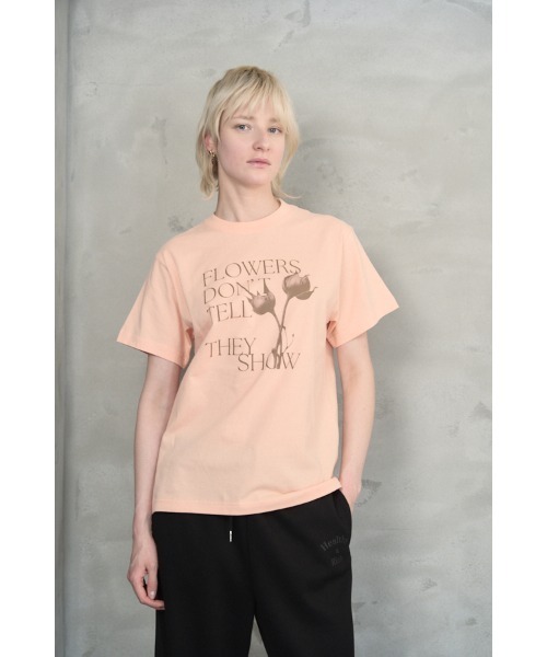 Muel Chic(ミュエルシック)の「Flower Tshirt フラワーTシャツ(Tシャツ/カットソー・レディース・ライトピンク/オフホワイト/ベージュ・FREE)」の13枚目の写真