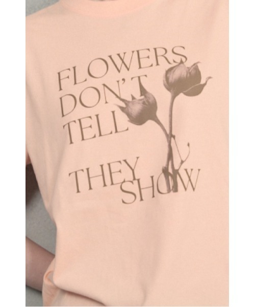 Muel Chic(ミュエルシック)の「Flower Tshirt フラワーTシャツ(Tシャツ/カットソー・レディース・ライトピンク/オフホワイト/ベージュ・FREE)」の15枚目の写真